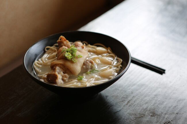 Bowl of ramen with chopsticks