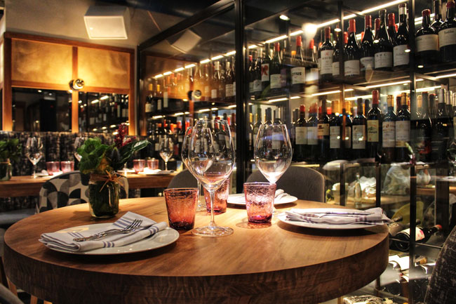 Wine bar interior