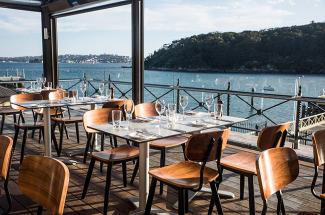 beautiful waterfront view from a restaurant