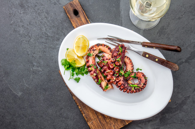 a plate of delicious octopus