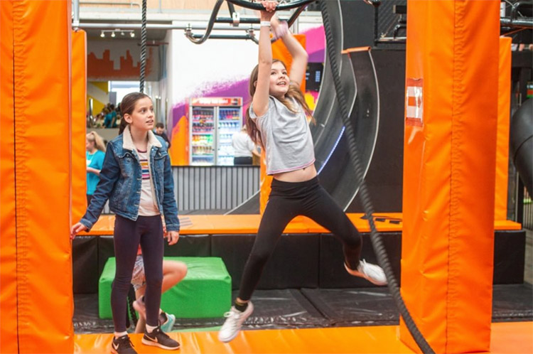 two kids playing at urban extreme