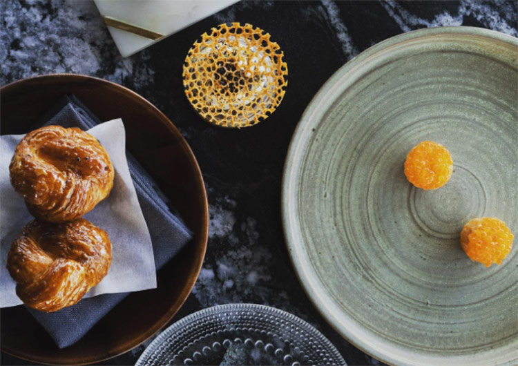a selection of menu items on the table from lumi dining