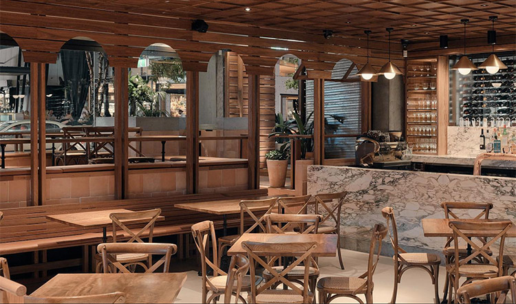the interior of an italian restaurant in brisbane